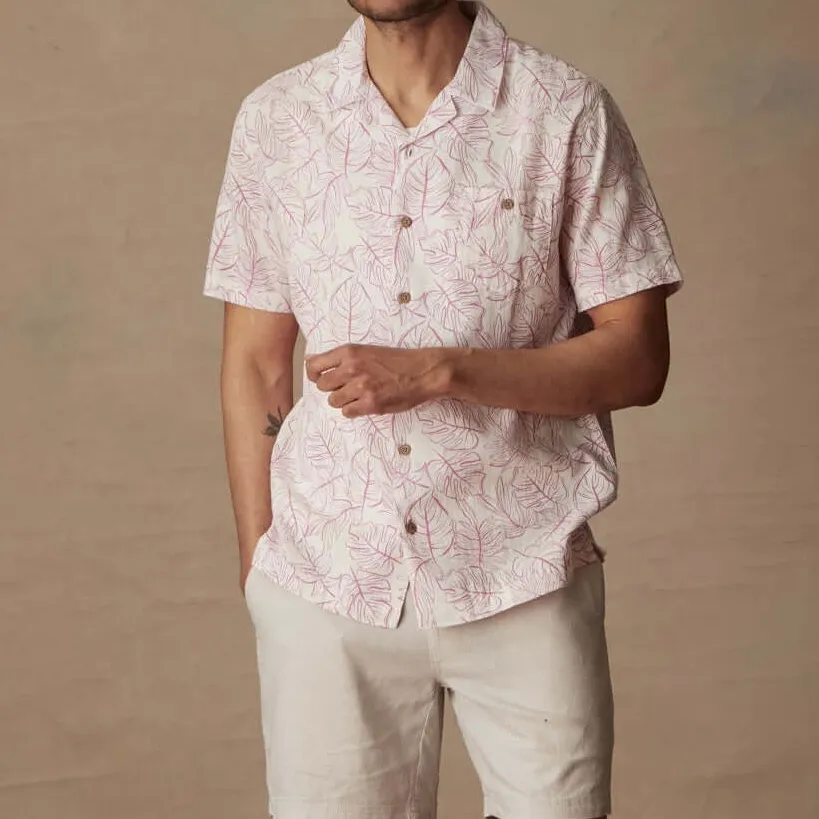 Men's Straight Camp Linen Shirt