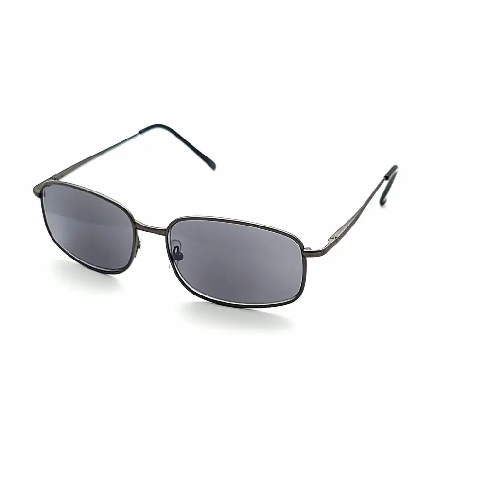 Oval Full-Lens Smoke-Lens Reading Sunglasses