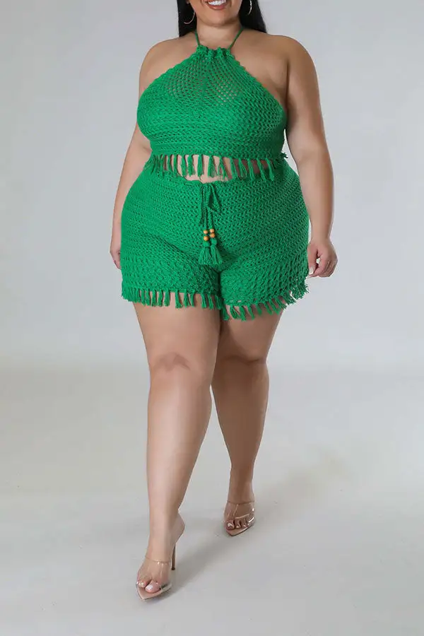 Tassel Halter Pant Set
