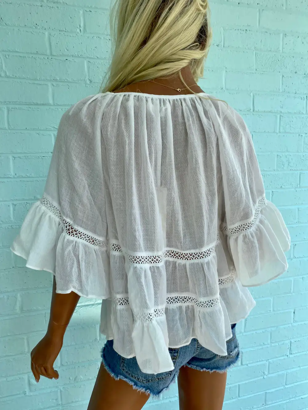 Tassel Ruffle Blouse