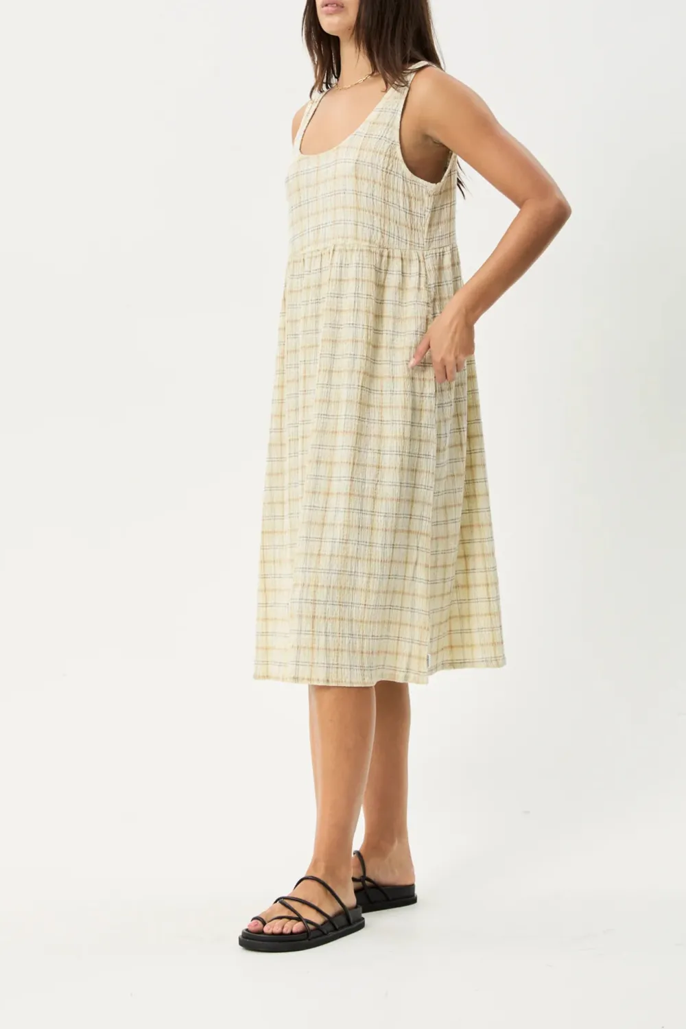 Daily Loose Simple Plaid Dresses