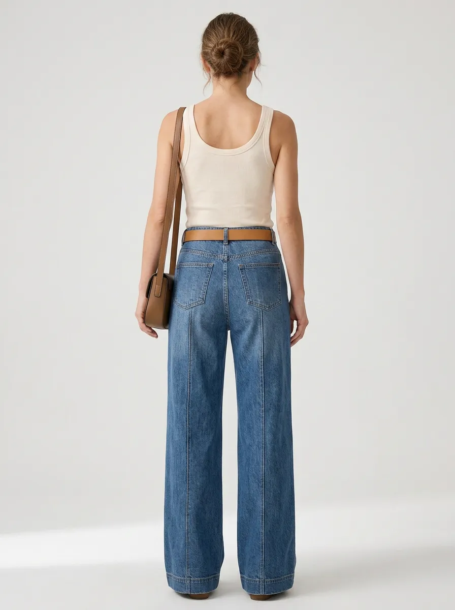 Women's Wide Leg Casual Denim Jeans