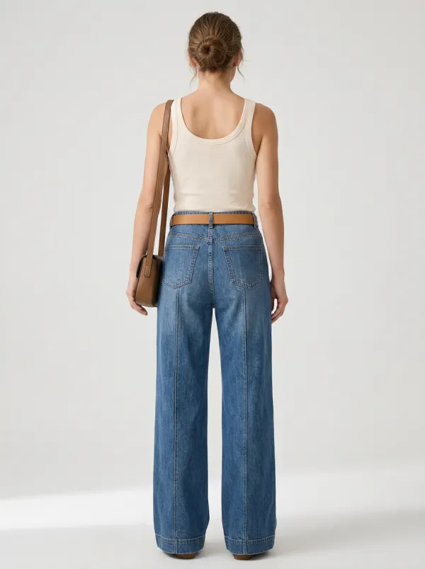 Women's Wide Leg Casual Denim Jeans