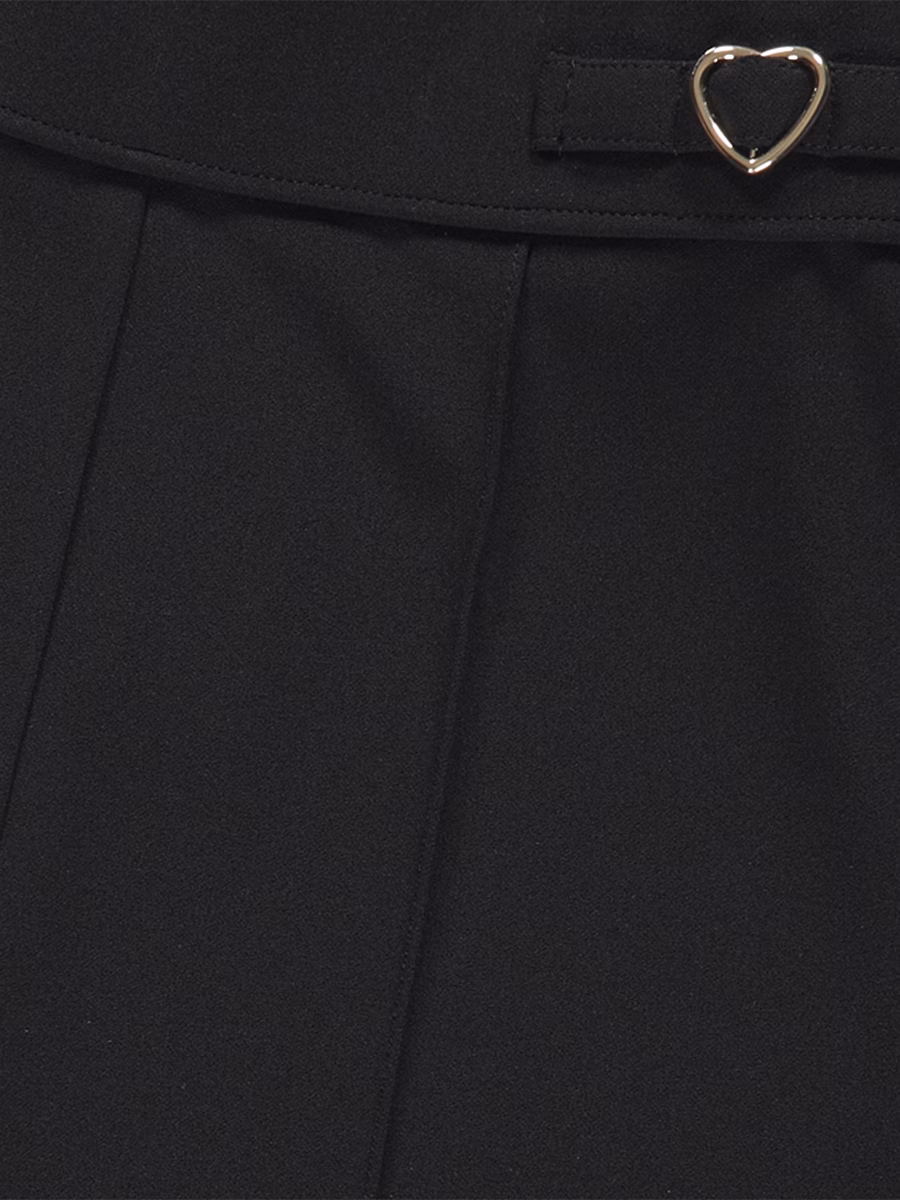 Black Heart Buckle Kick Flare Trousers detail 1
