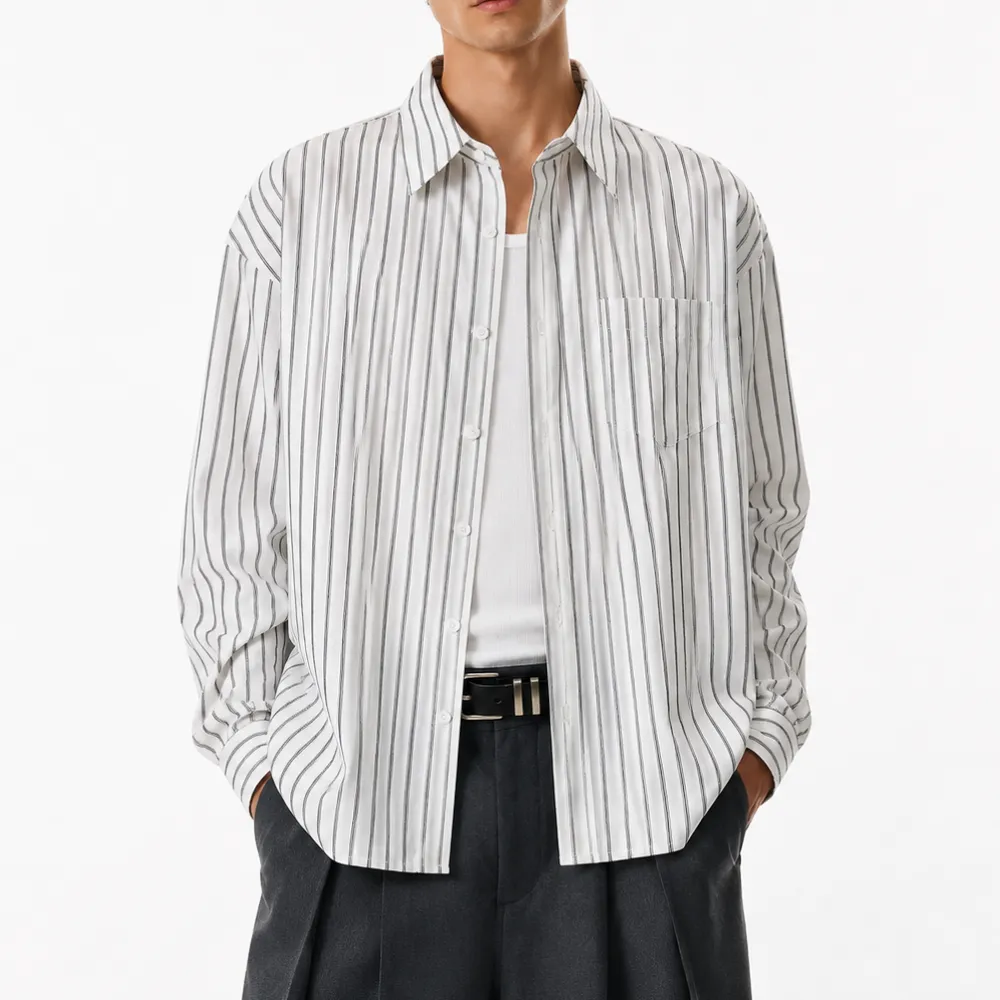 Minimalist Striped Casual Shir