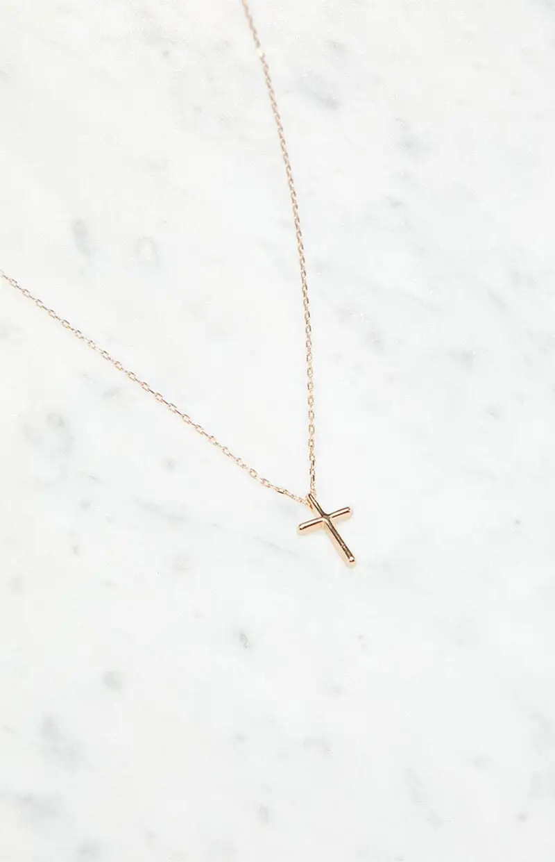 John Galt Gold Cross Necklace