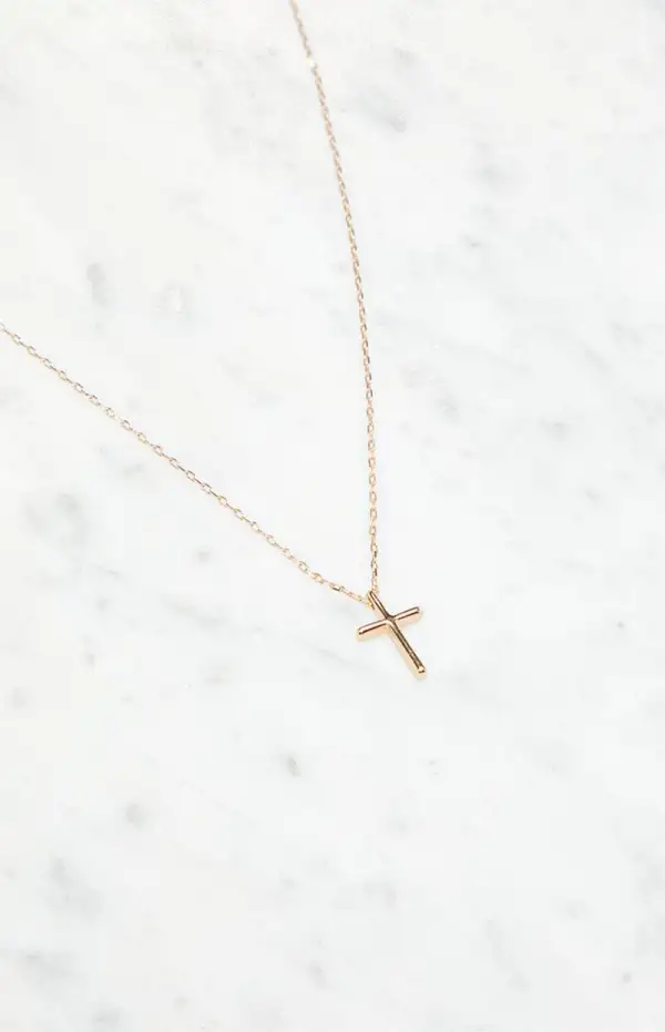 John Galt Gold Cross Necklace