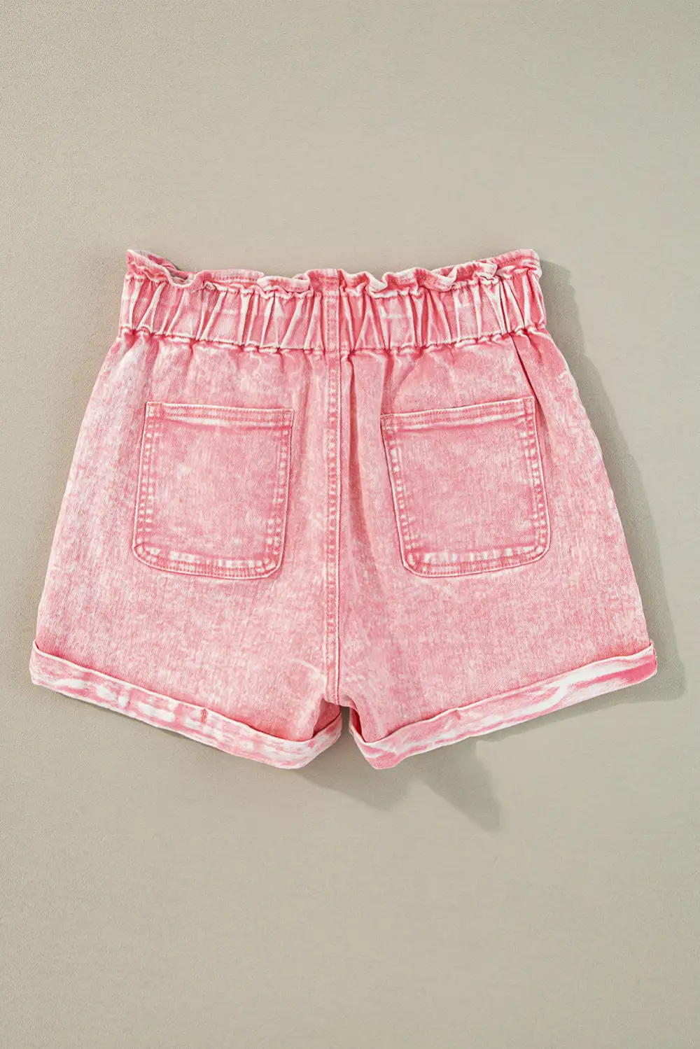 Dusty Pink Vintage Washed Frilled High