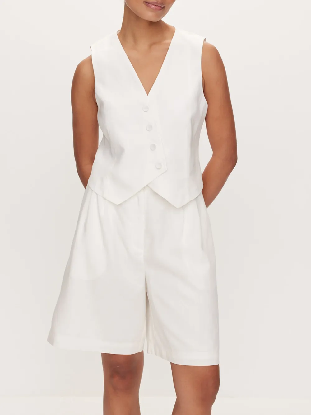V-Neck Asymmetrical Vest