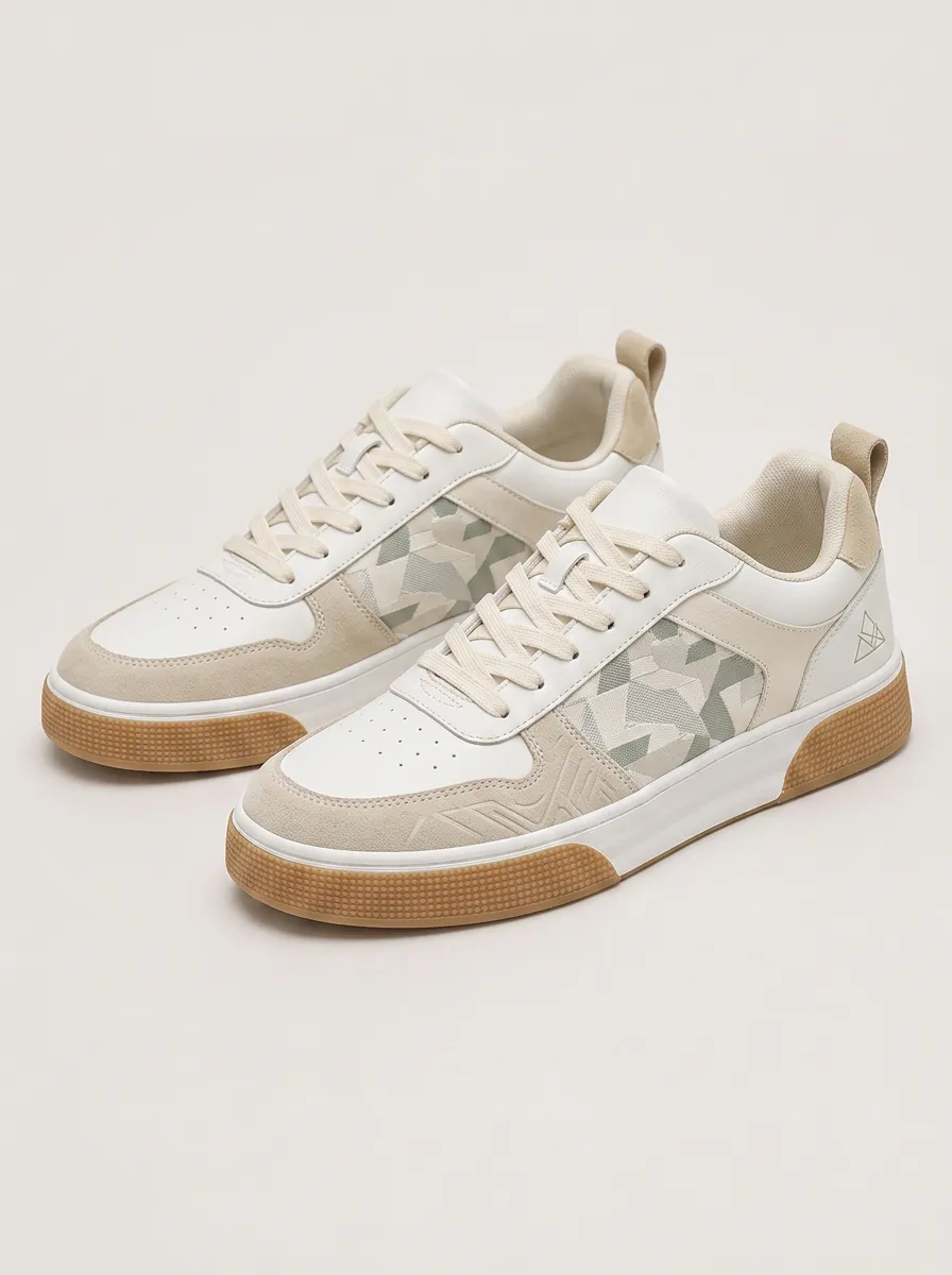 Men's Geometric Camo Pattern Patterned Casual Skate Shoes