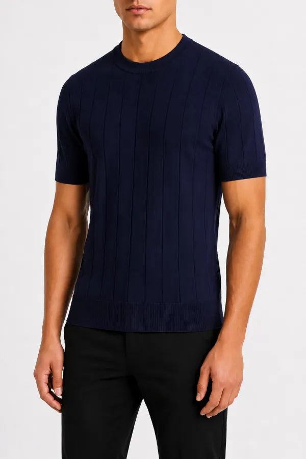 Refined Round Neck Crew Neck T-Shirt