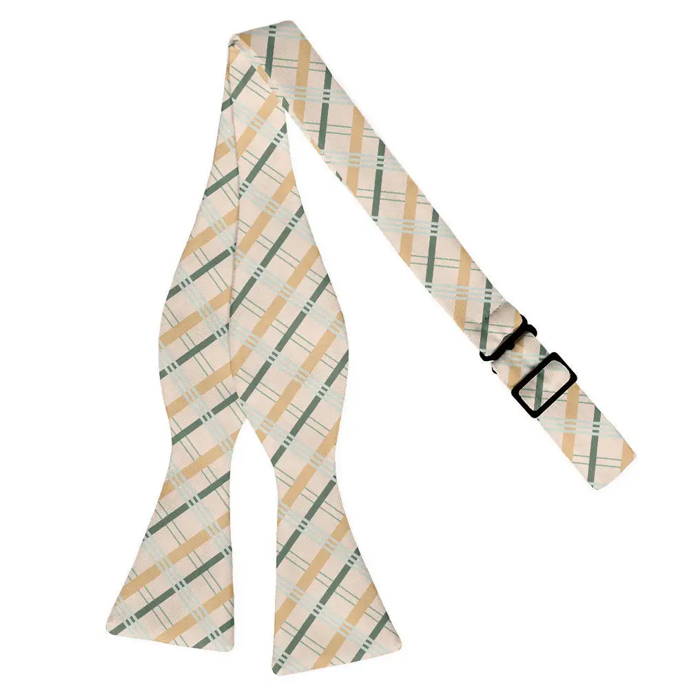 Savannah Plaid Motif Bow Tie