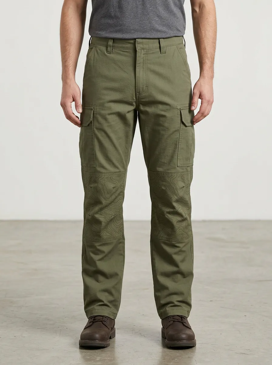 Unisex Outdoor Topographic Map Tactical Work Graphic Pattern Pants