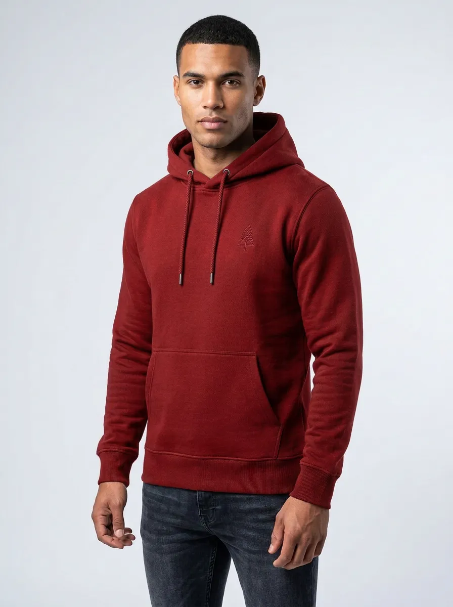 Classic Pine Tree Graphic Minimalist Finish Men's Hoodie