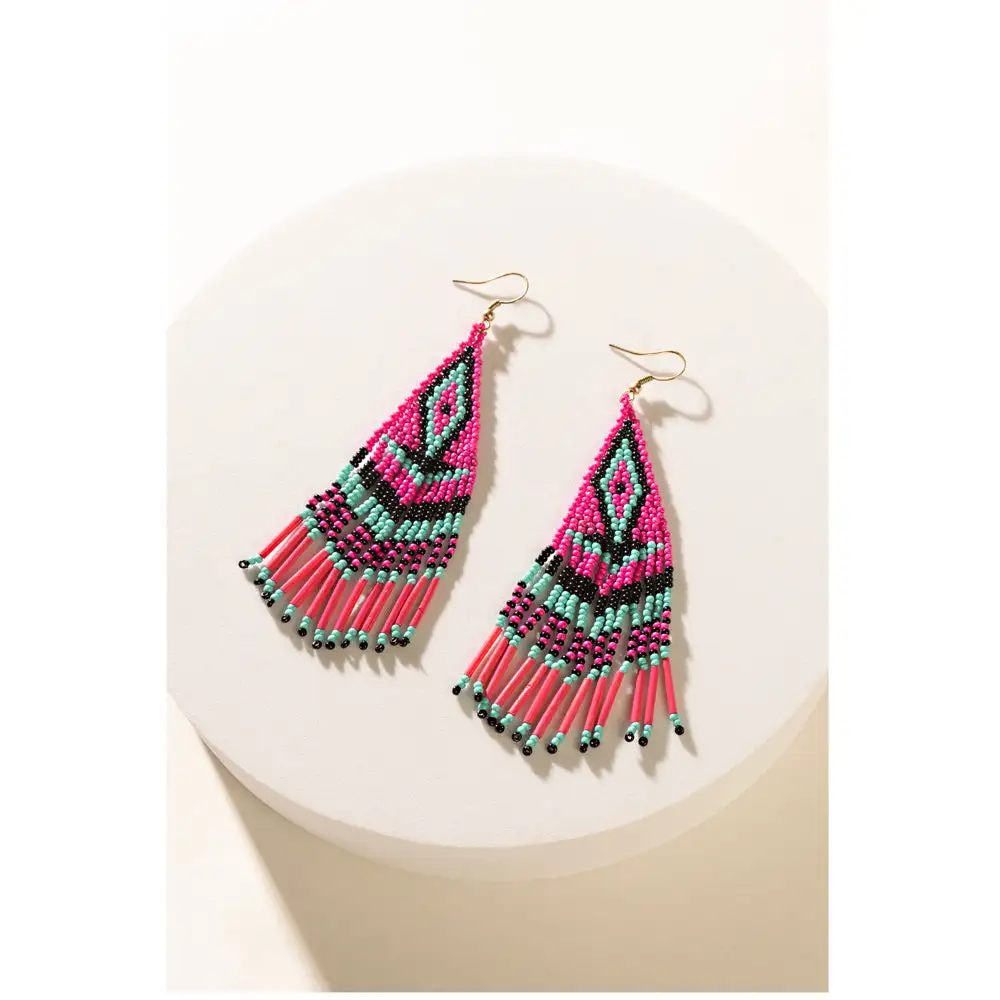 Openwork Streamlined Artful Beaded Earrings