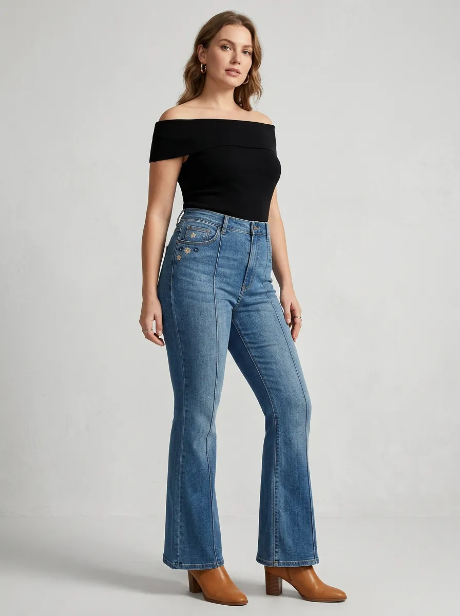 Women's High Waist Casual Denim Jeans