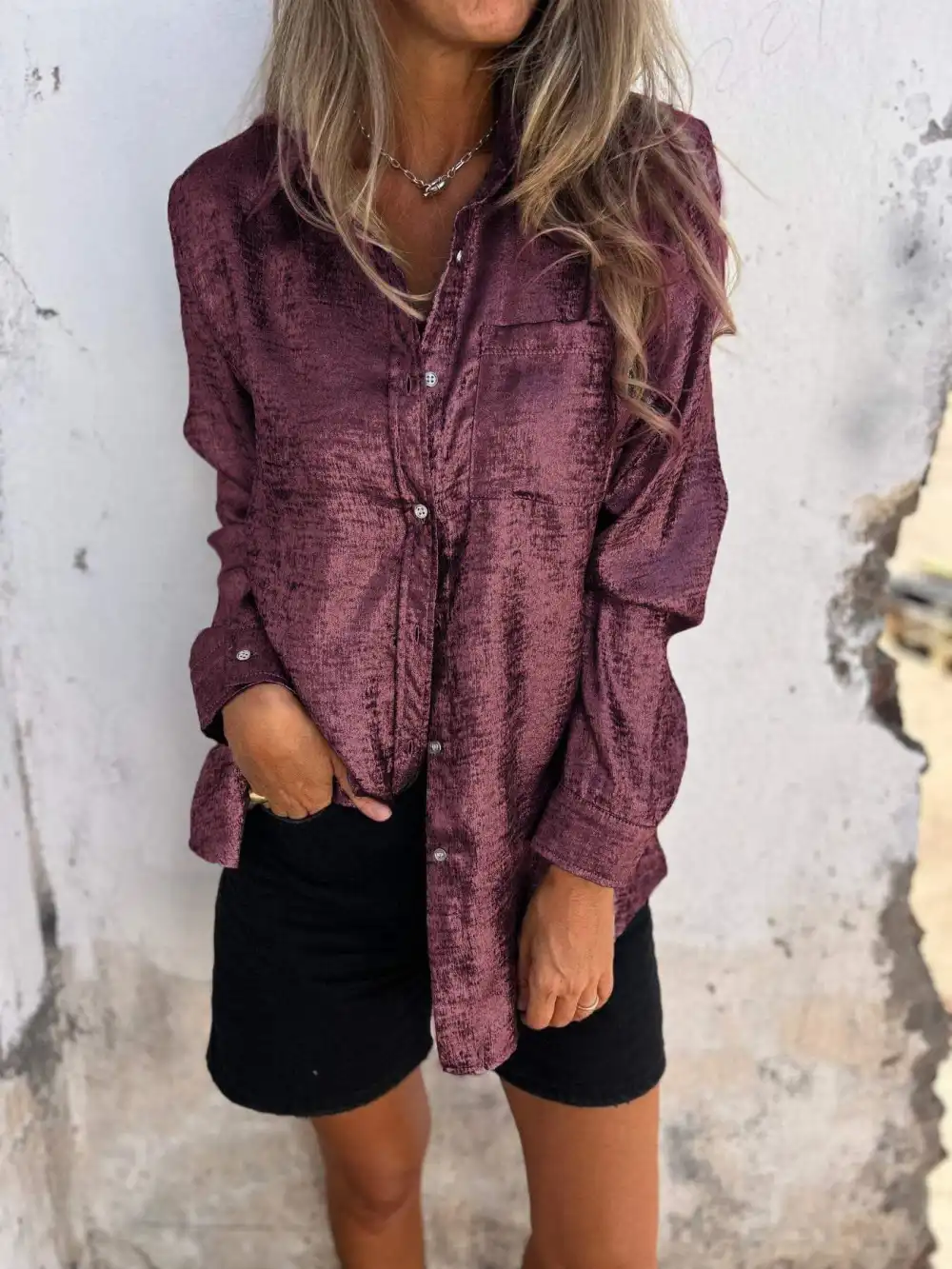 Relaxed Metallic Shirt