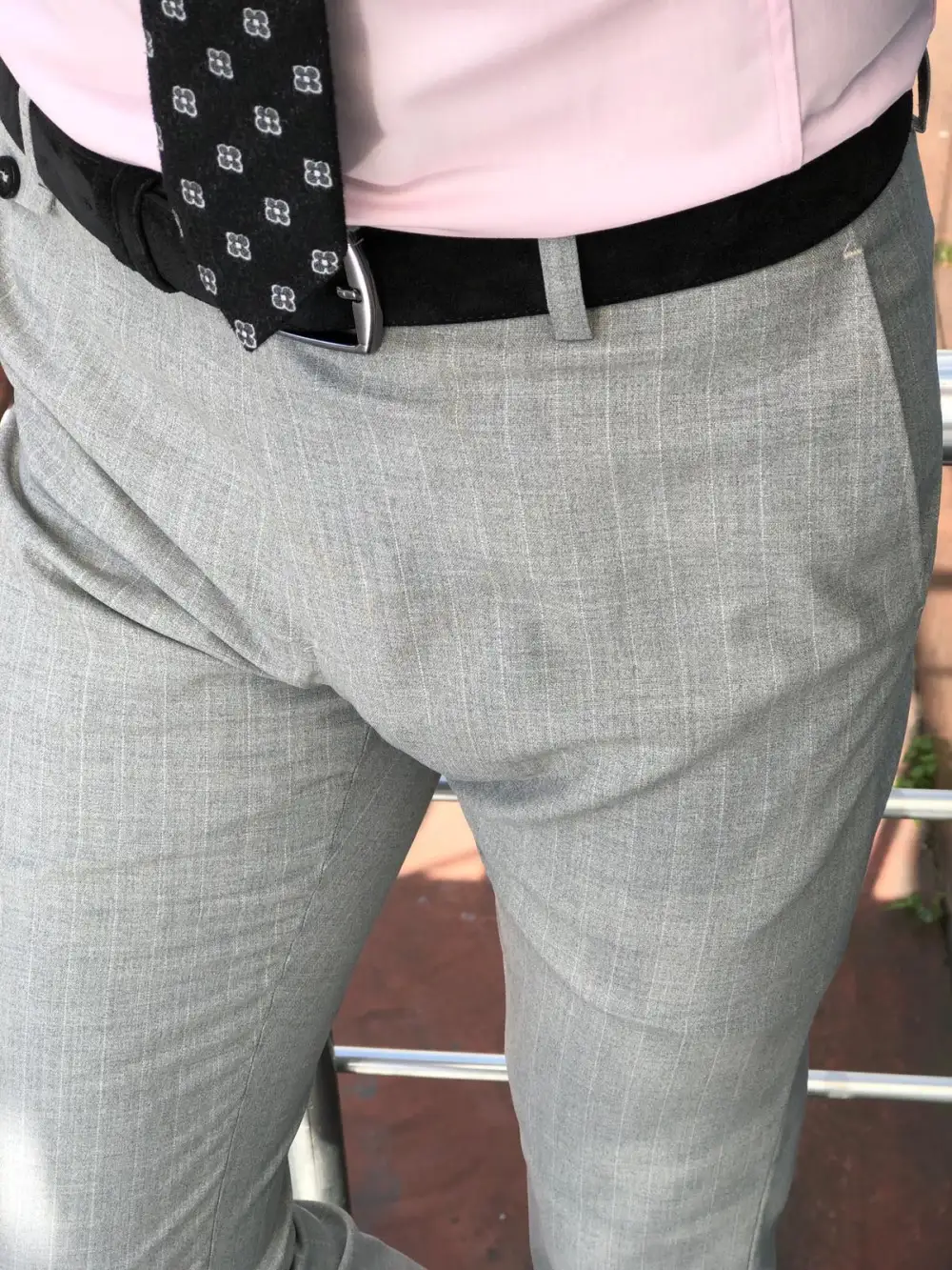 Distinctive Slim Fit Striped Tailored Trousers