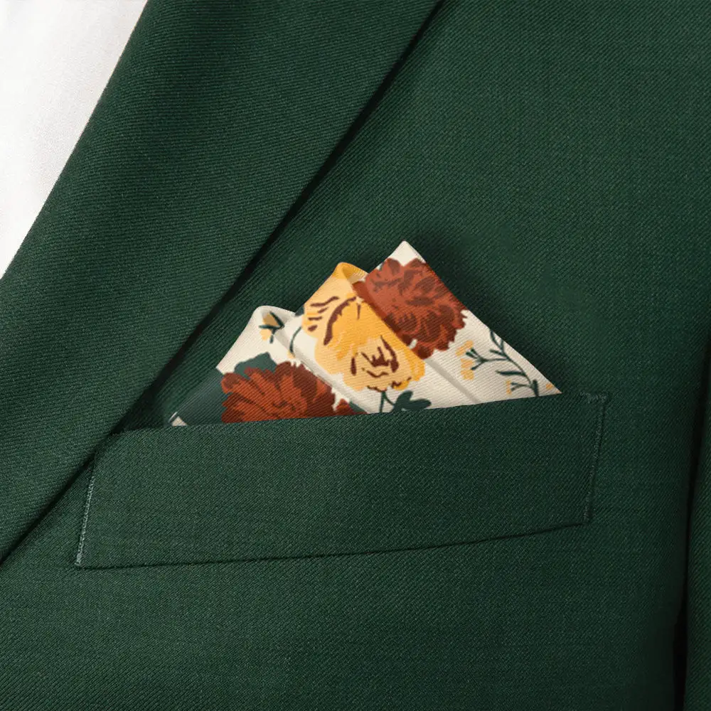 Polished Crisp Floral Pocket Square