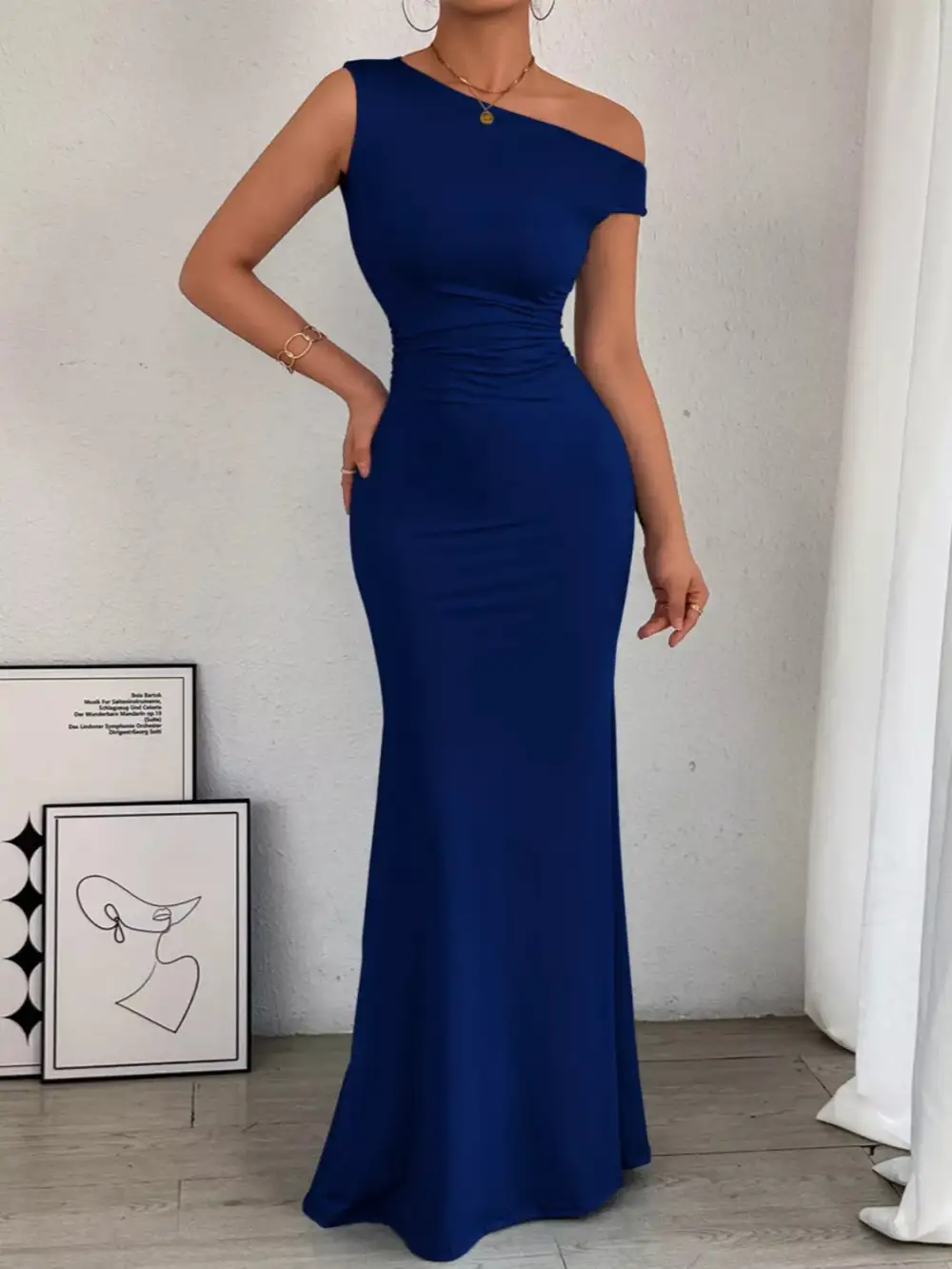 Easy Fit Ruched Maxi Dress