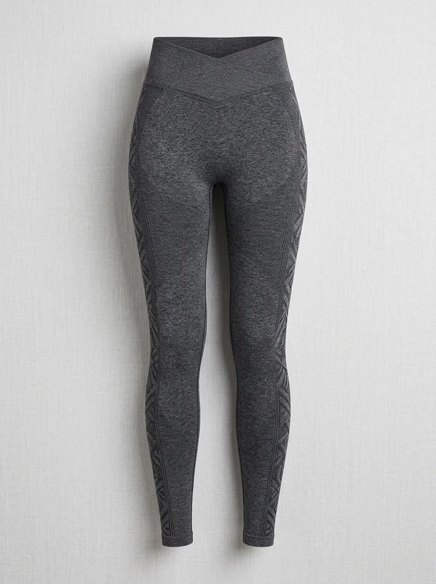 Women's Fitness Yoga V-Waist Geometric Pattern Printed Leggings