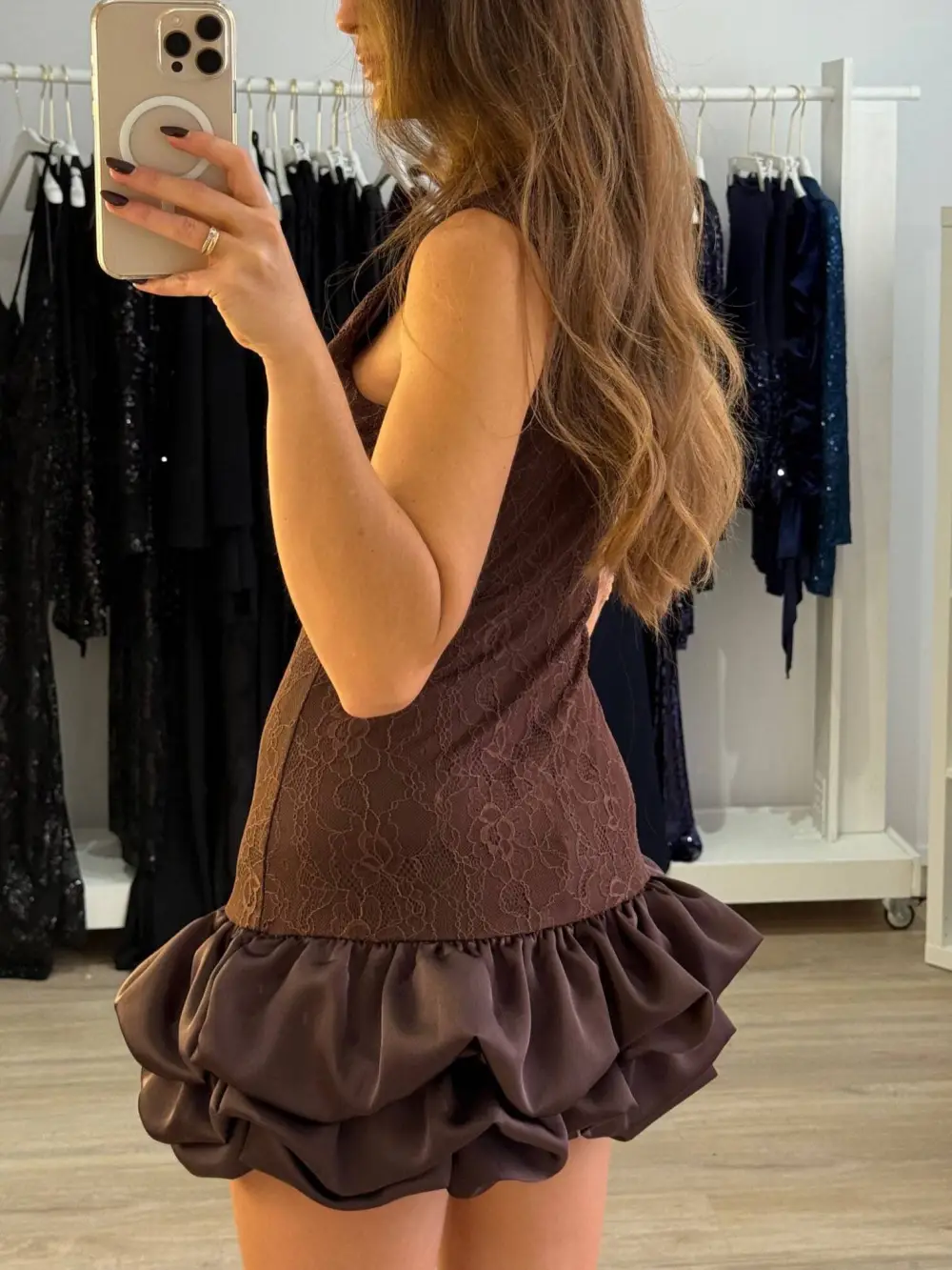 Lace Splicing Mini Dress