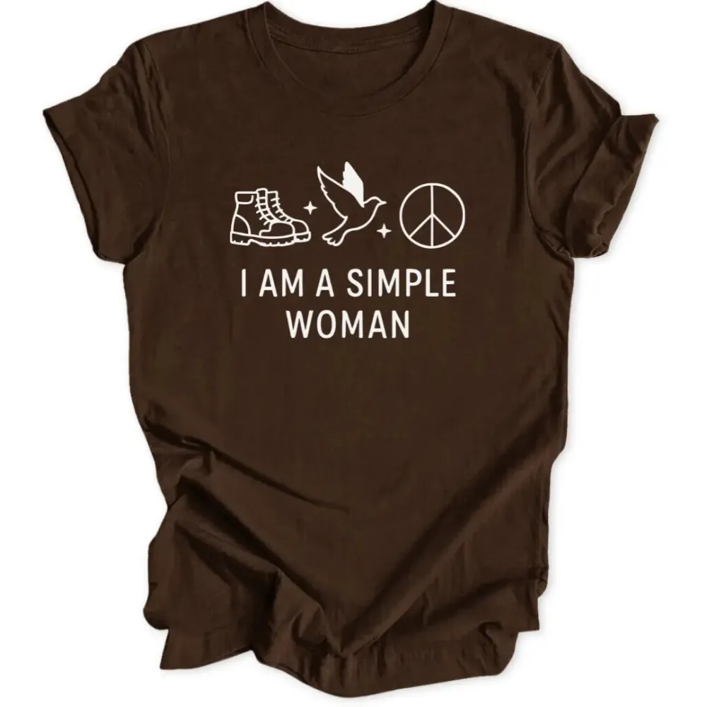 Simple Woman Peace Unisex T-Shirt