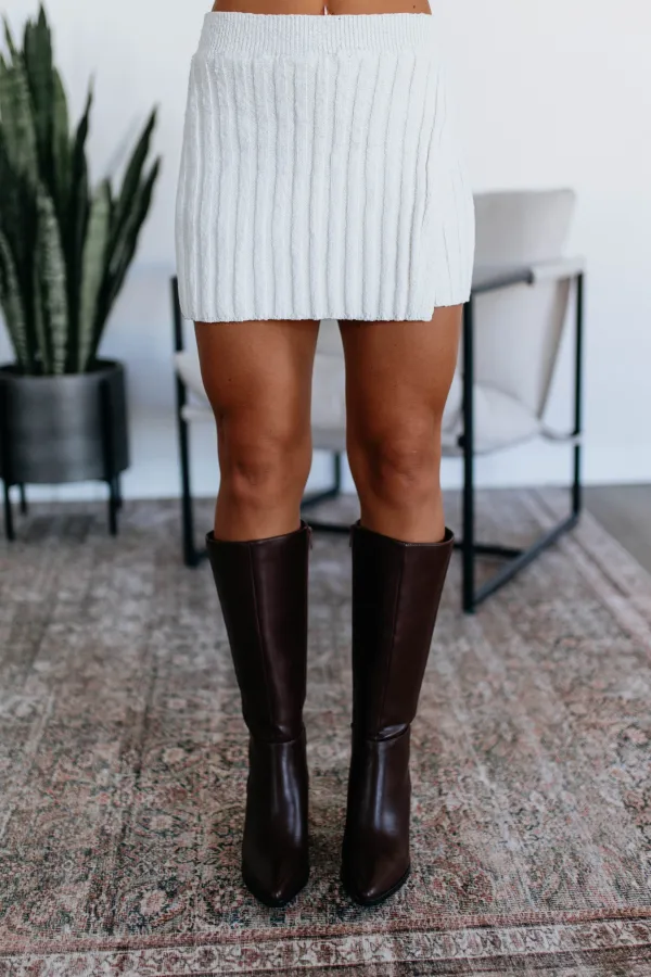 Cotton Knit Ribbed Two-Piece Set