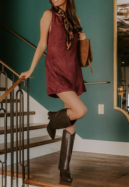 Sleeveless Round Neck Mini Dress