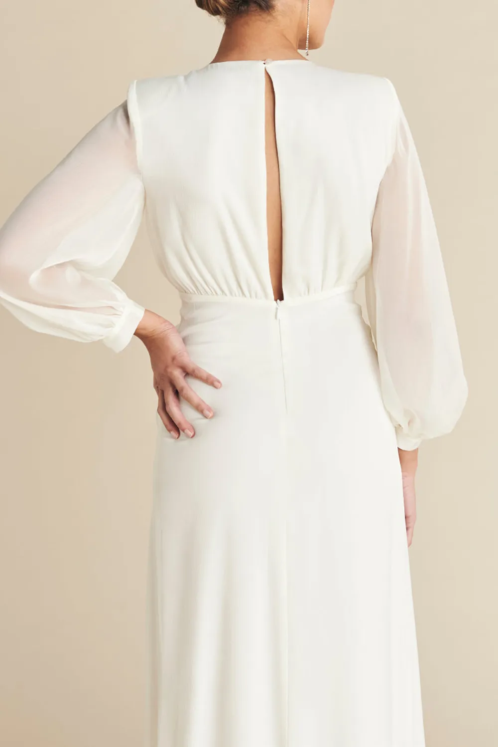Long Sleeve V-neck Dress