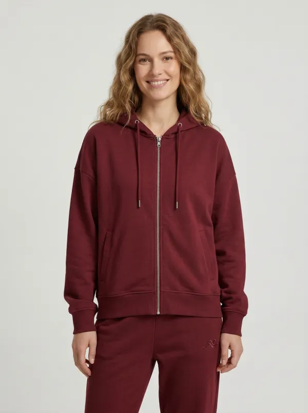 Women's Sage Green Graphic Zip-Up Hoodie Jacket & Jogger Set