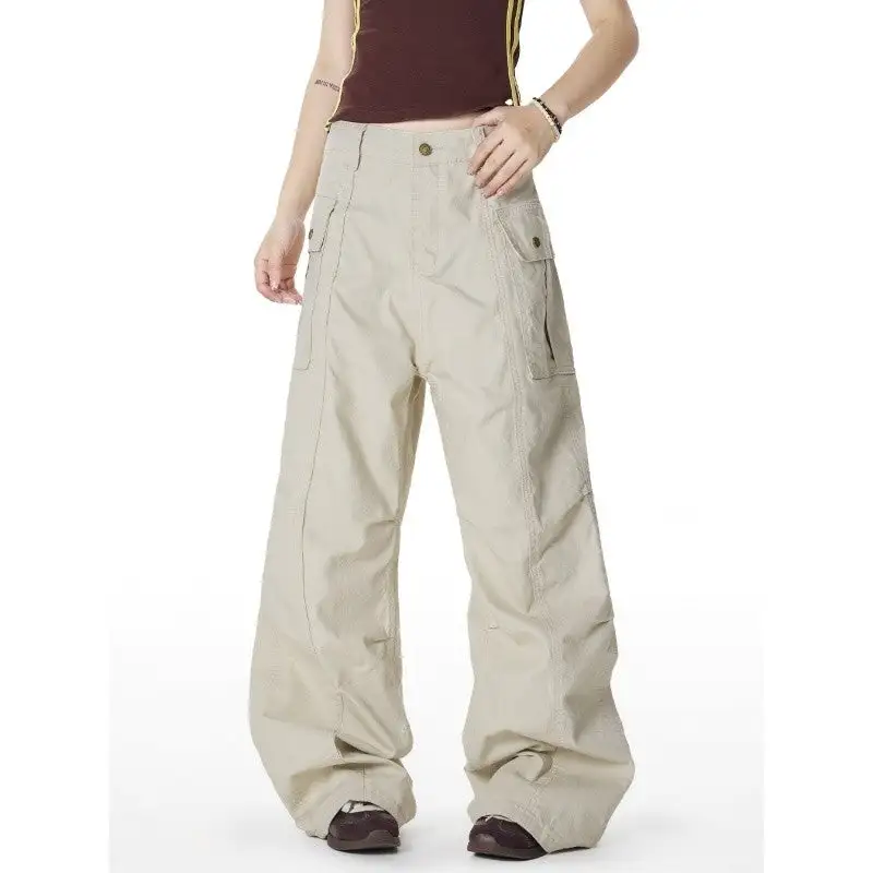 Women's Distressed Washed Cargo Pants