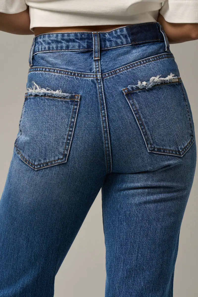 High Rise Straight Jeans
