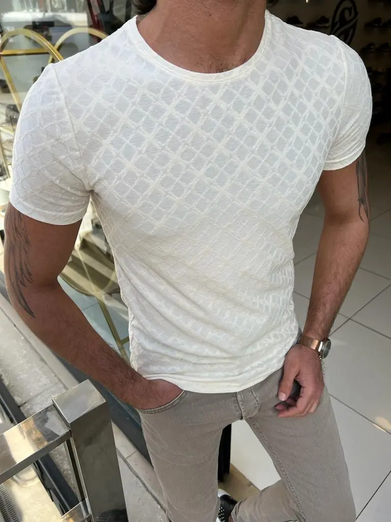 Slim Fit Printed Cotton T-Shirt