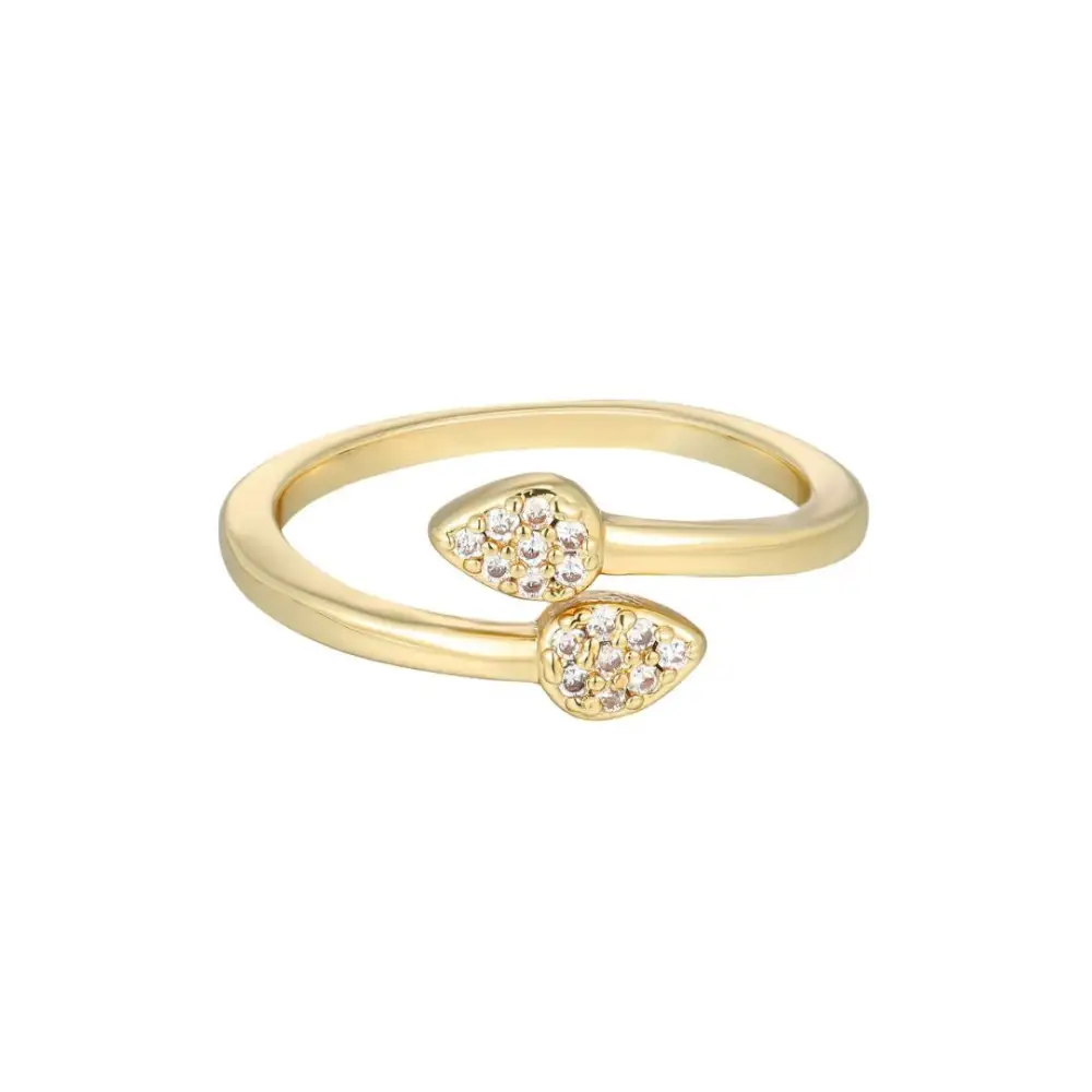 Clean-Lined Crystal Band Fashion Ring