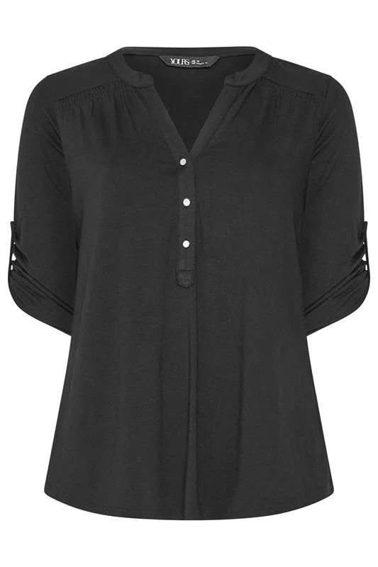 Black Placket Shirt detail 4