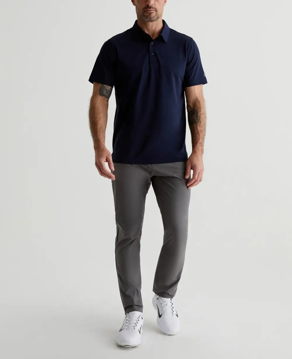 Men's Short Sleeve Spread Collar Polo Shirt