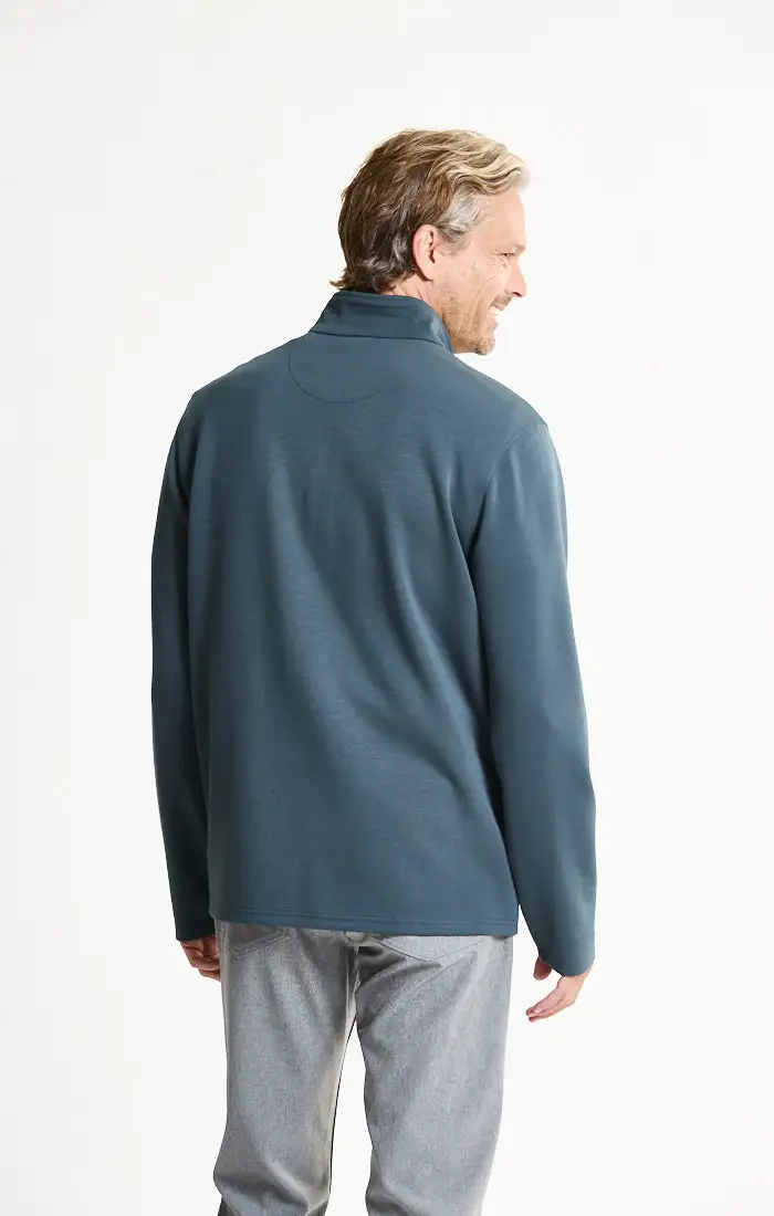 Performance Micro Stripe Knit Quarter Zip
