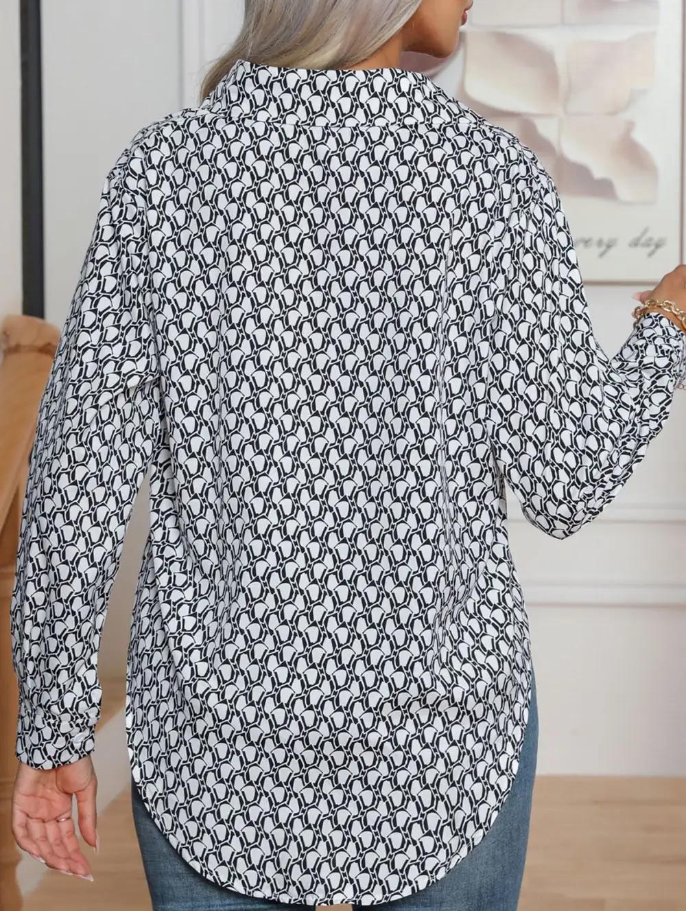 Geometric Print Soft Top