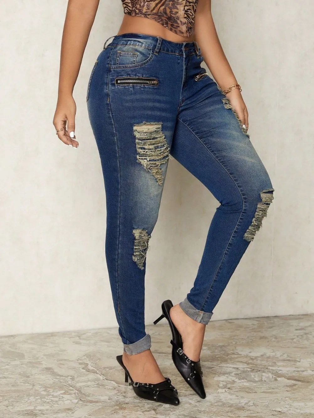 Everyday Distressed Skinny Denim Jeans