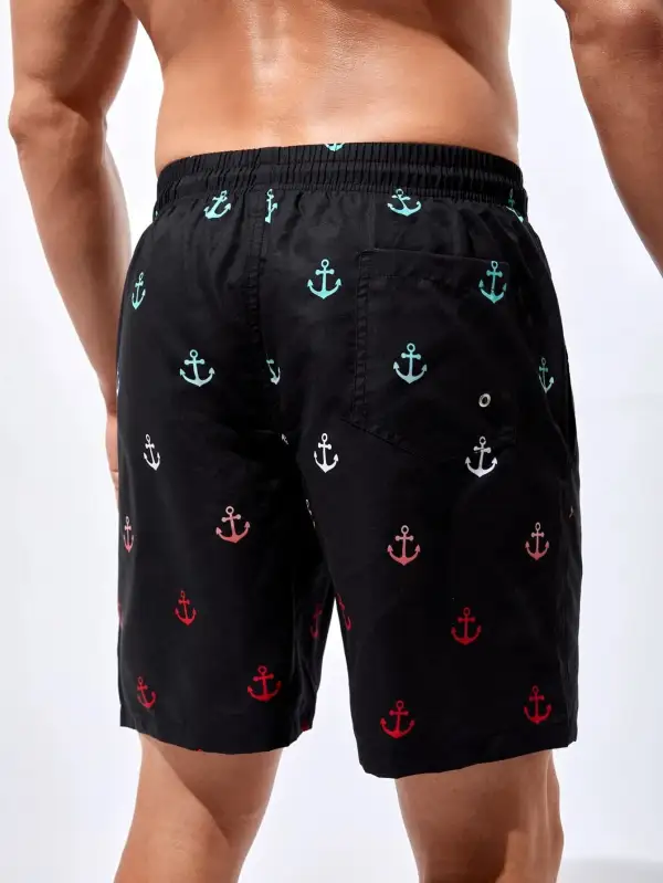 Men's Stylish Anchor Swim Trunks