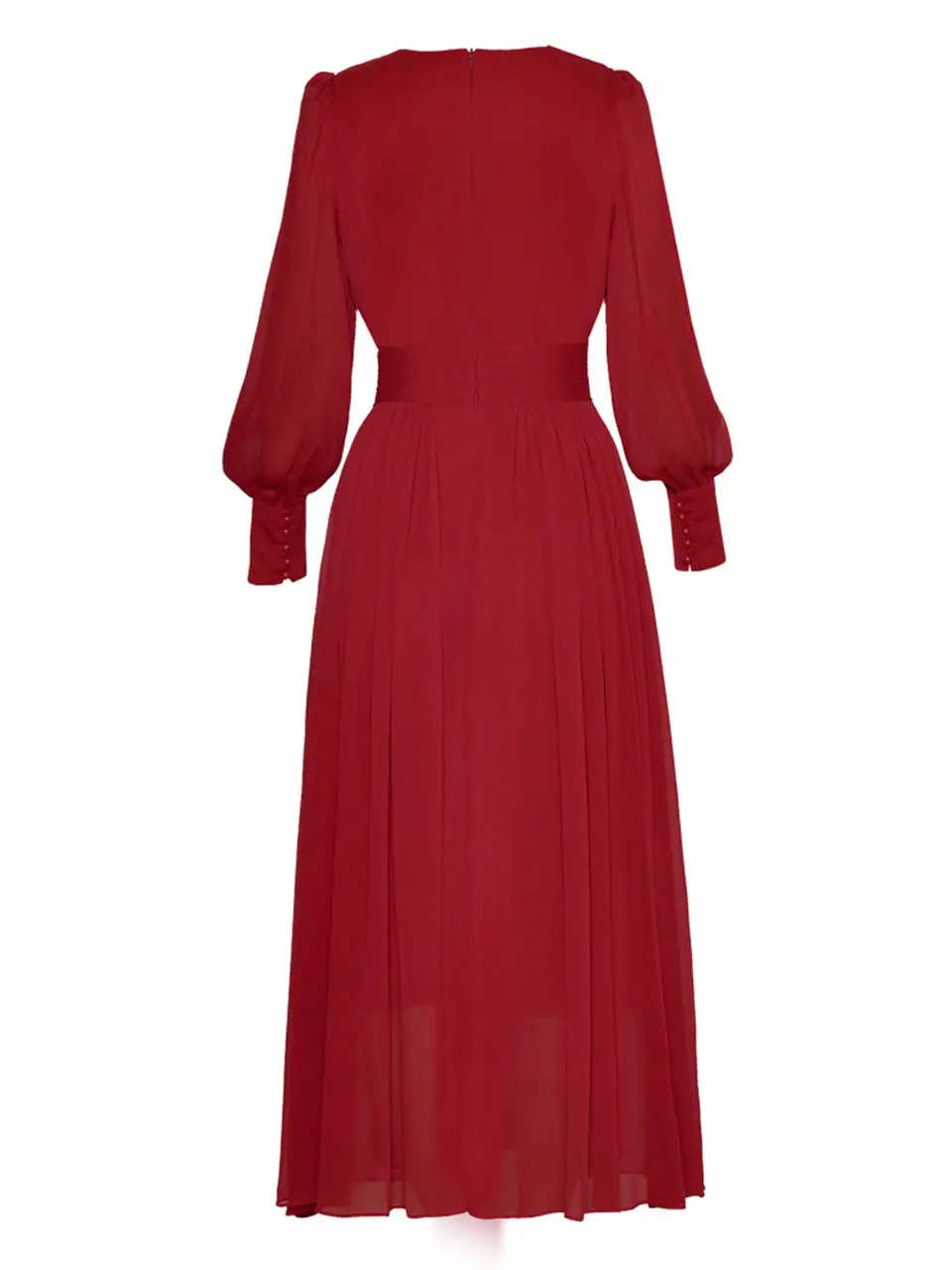 Chiffon Romantic Lantern Maxi Dress