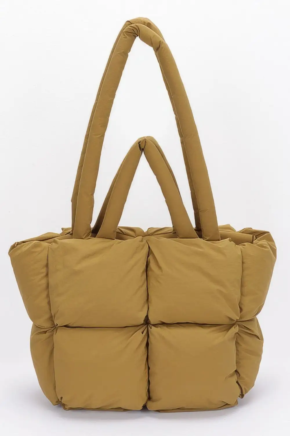 Nylon Quilted Padded Tote Bag