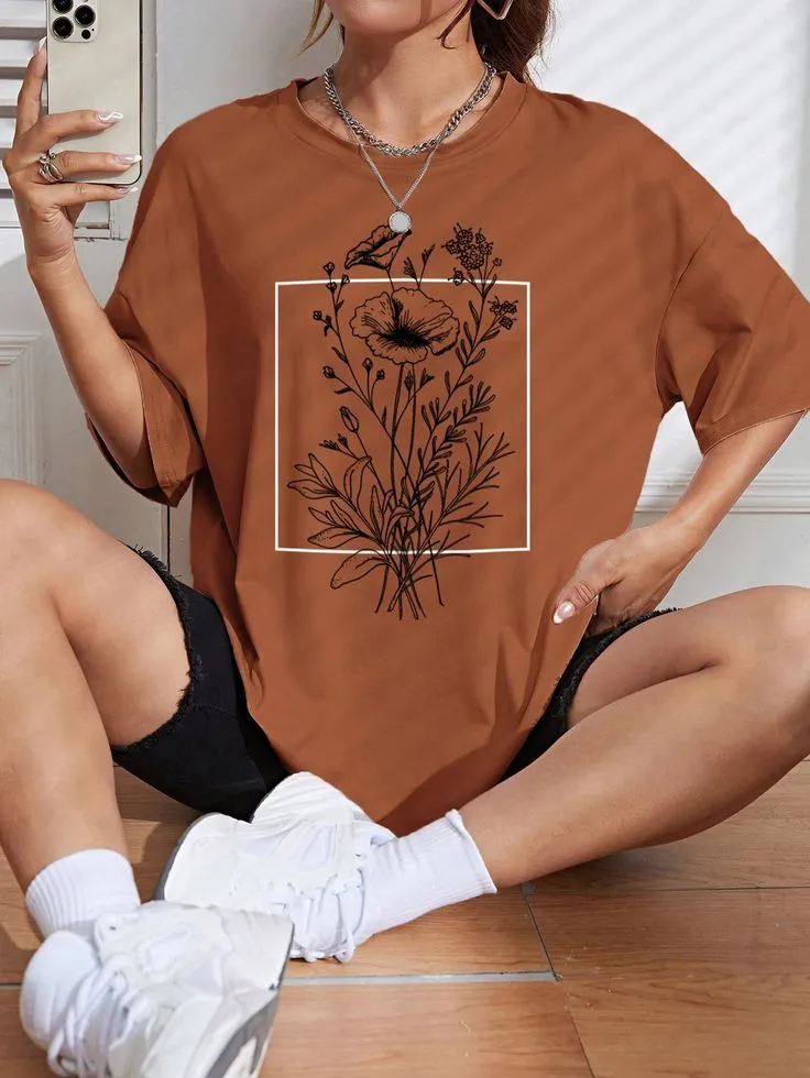 Botanical Floral Cotton Tee