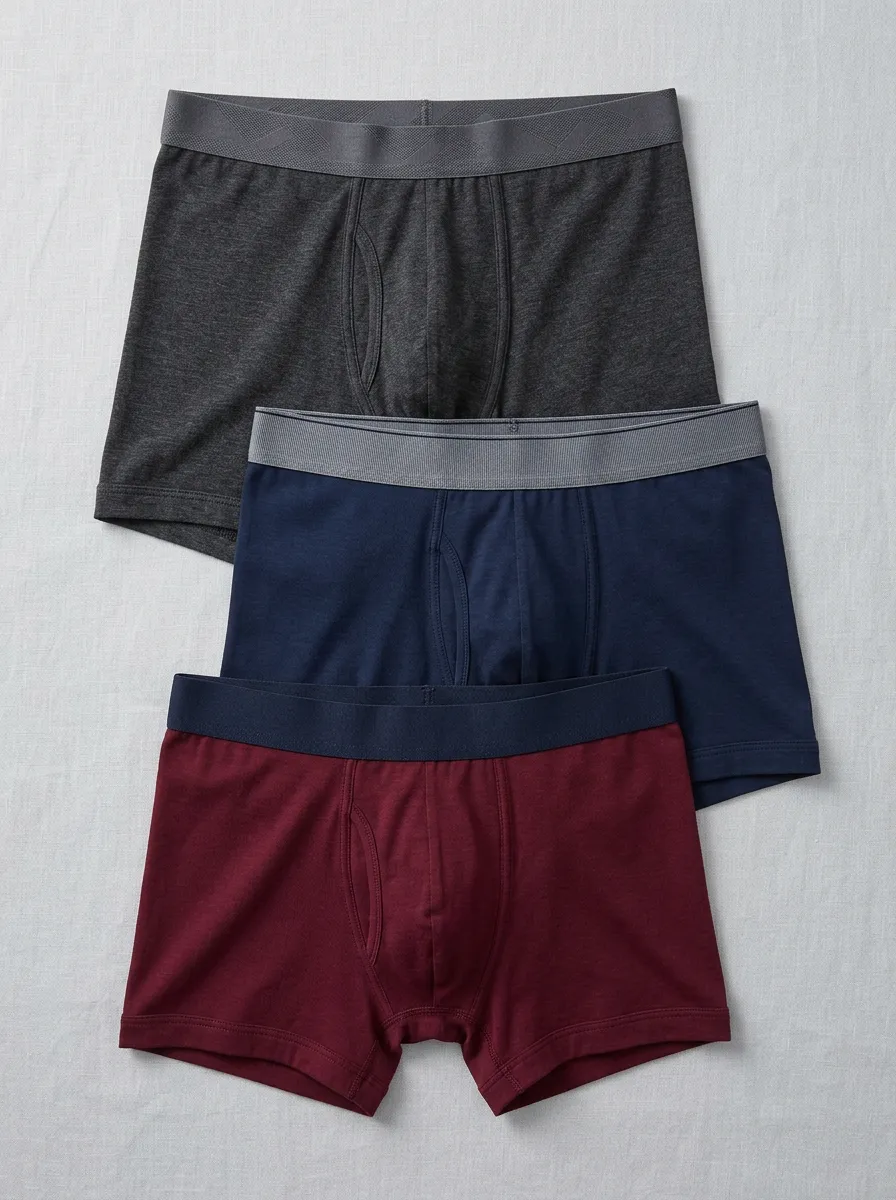 Cotton Blend Boxer Briefs Underwear Set