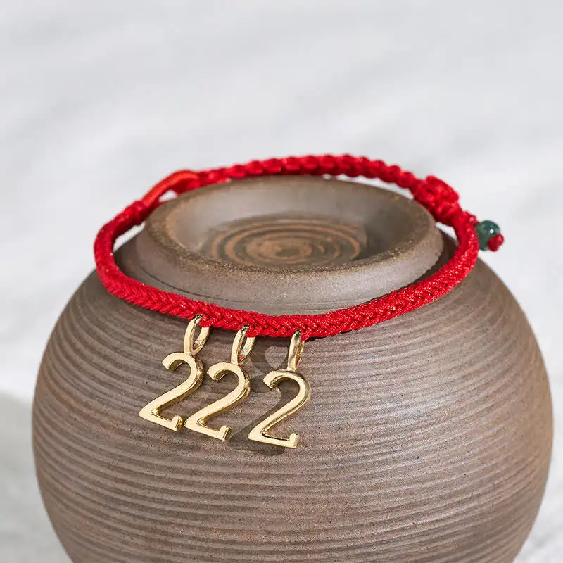 Angel Number String Jade Braided Bracelet