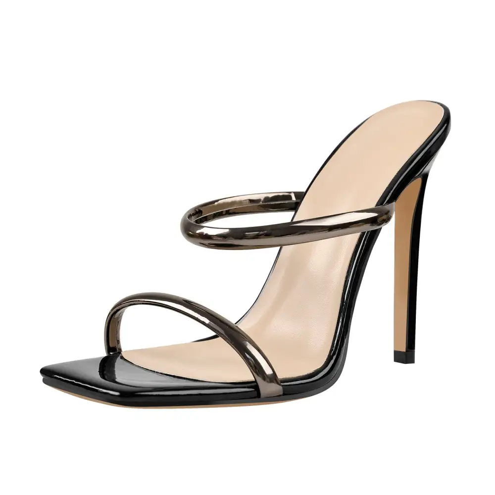 Square Toe Stiletto Modern Sandals