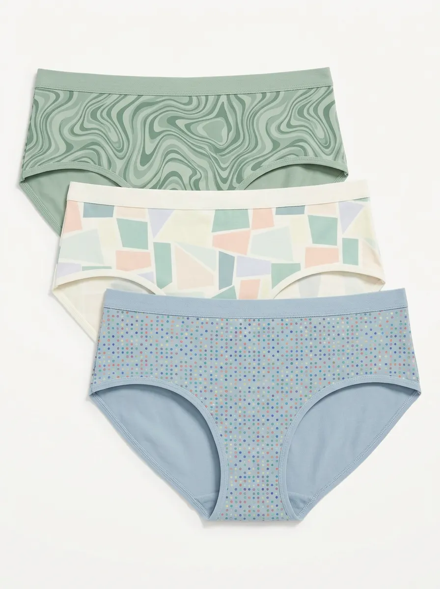Dot Polka Dot Hipster Printed Briefs Three Pack