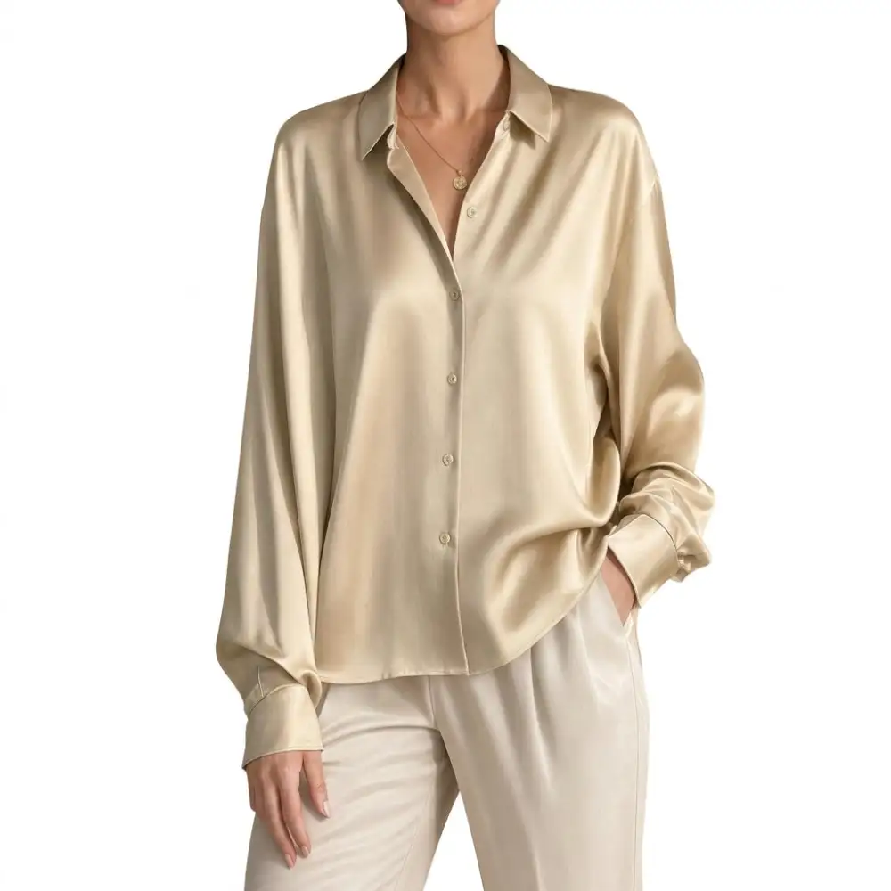 Refined Silk Relaxed Blouse