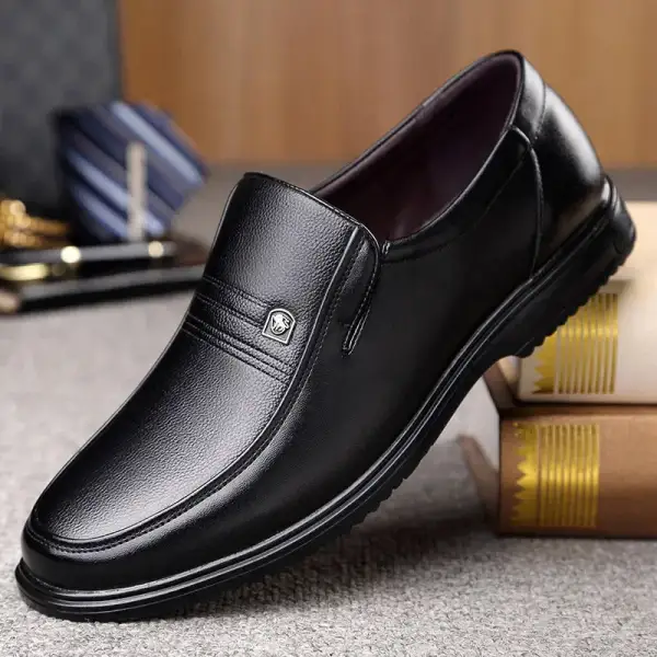 Leather Slip-On Business Shoes